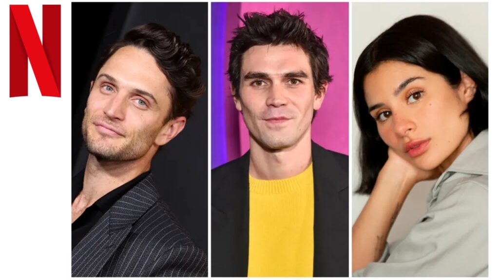 O elenco de Myron Bolitar: Colin Woodell, KJ Apa e Diane Guerrero