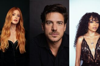 Marina Ruy Barbosa, Marco Pigossi e Any Gabrielly na série Obsessão
