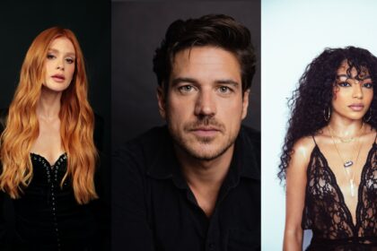 Marina Ruy Barbosa, Marco Pigossi e Any Gabrielly na série Obsessão